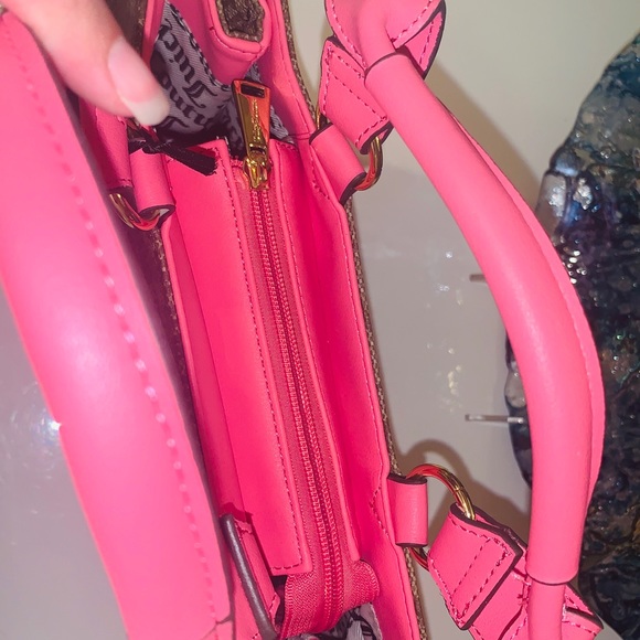 SOLD JUICY COUTURE Billboard Satchel Tote Lemonade Pink Logo NWT NEW - Picture 5 of 8